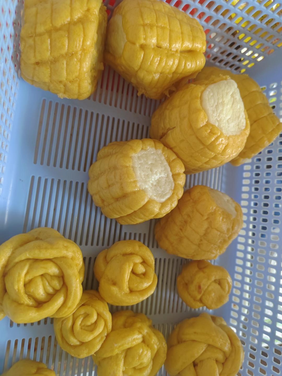 好看到舍不得吃的玉米馒头