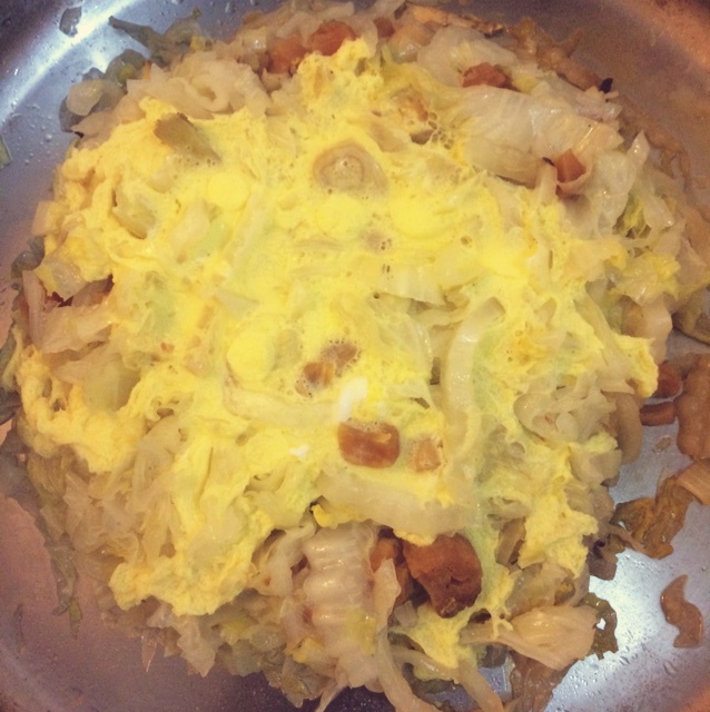 素赛螃蟹----干贝白菜滑蛋