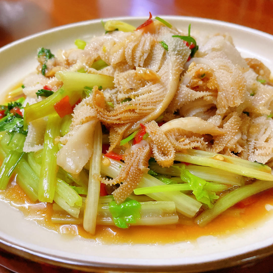 简单又下饭的油泼牛百叶