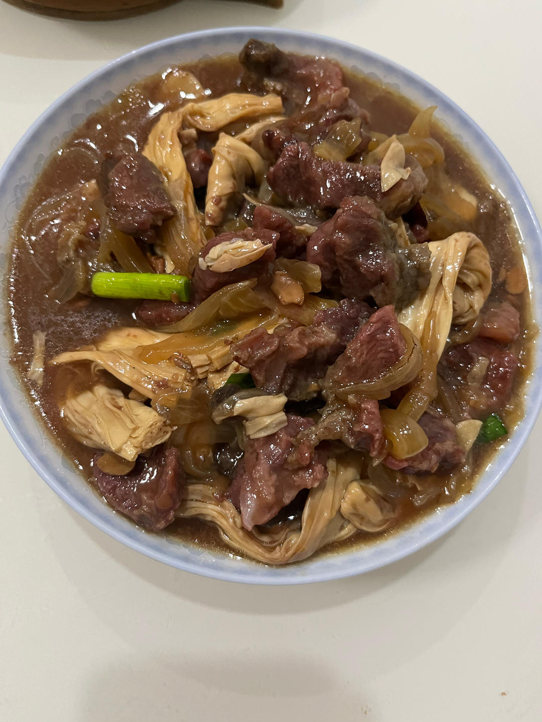 强强联手的腐竹焖牛肉