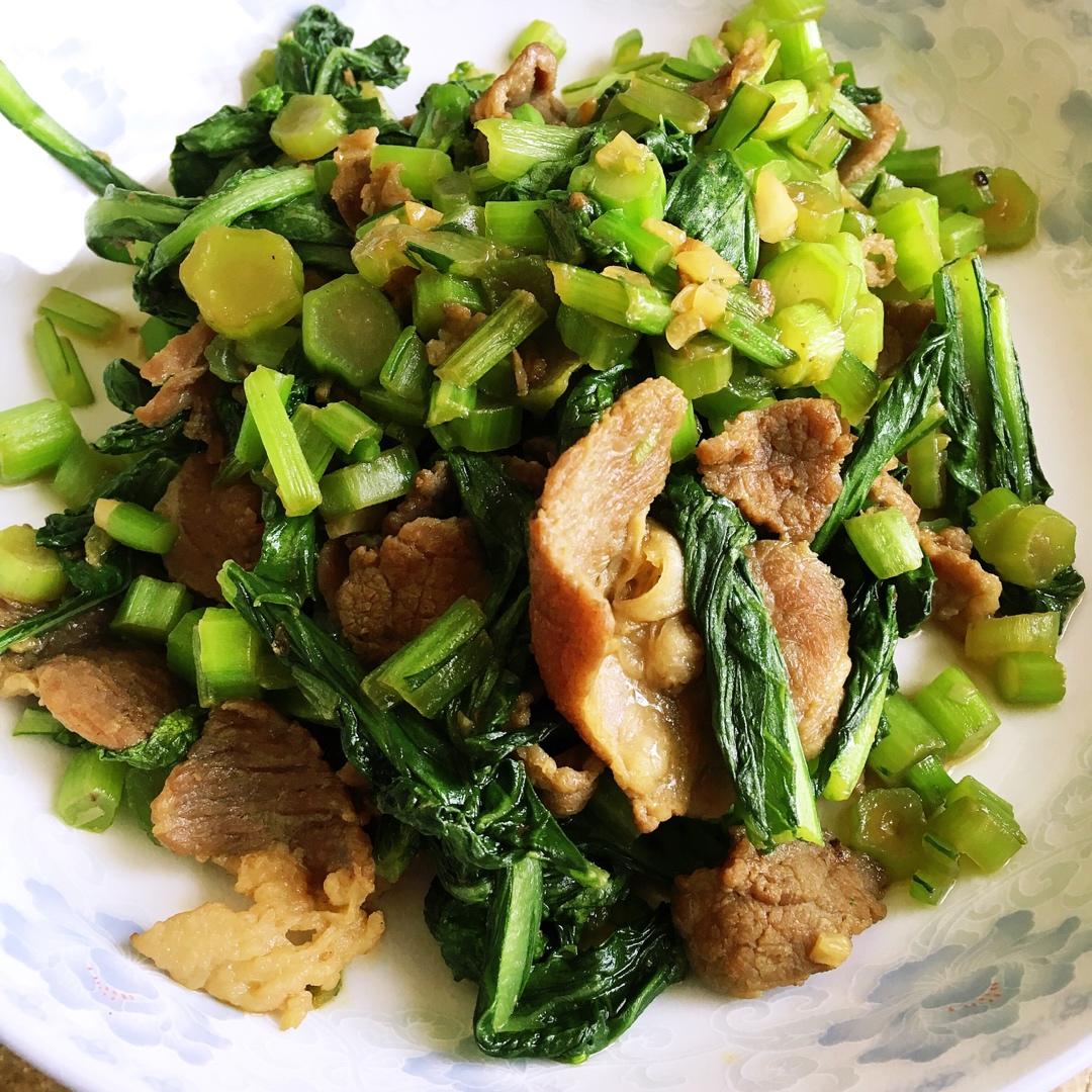 菜心炒牛肉