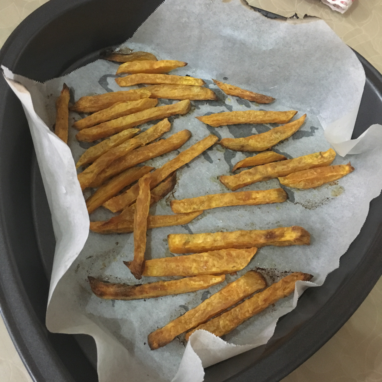 橄榄油焗红薯条