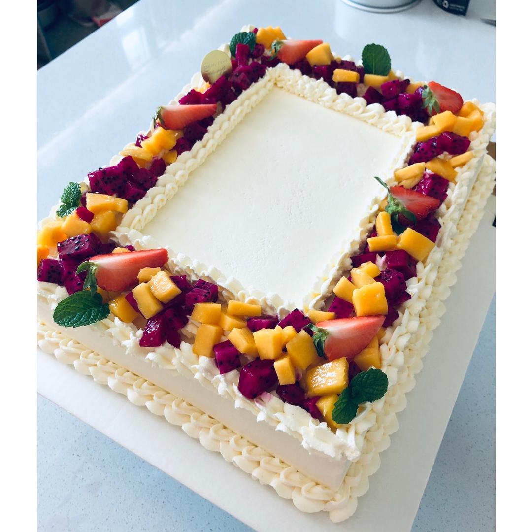 木之利做的方形蛋糕抹面教学