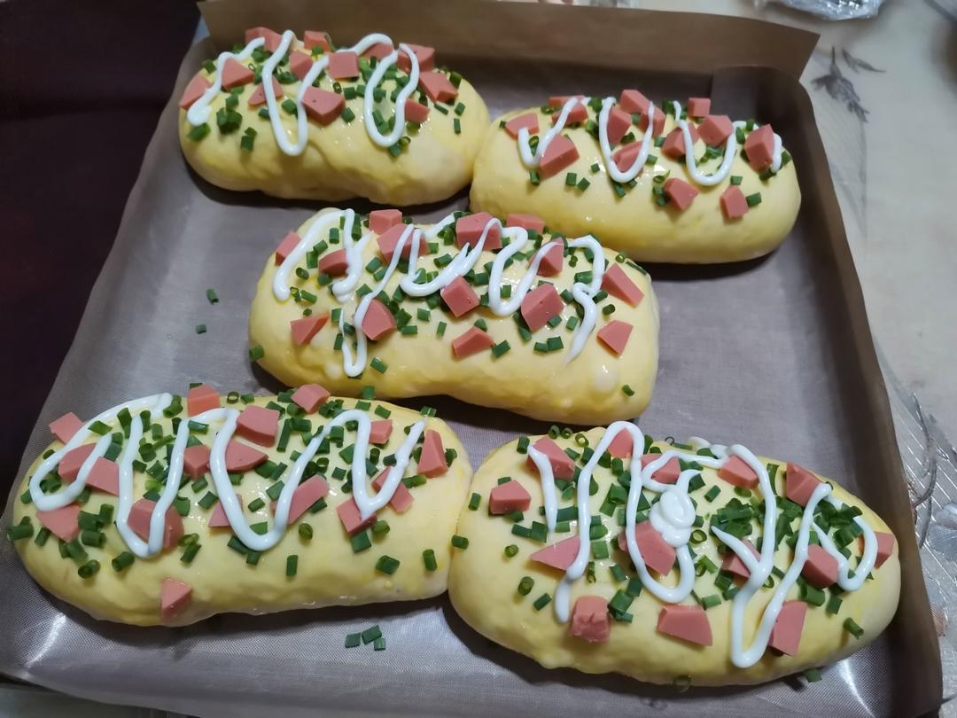 香葱火腿肉松面包