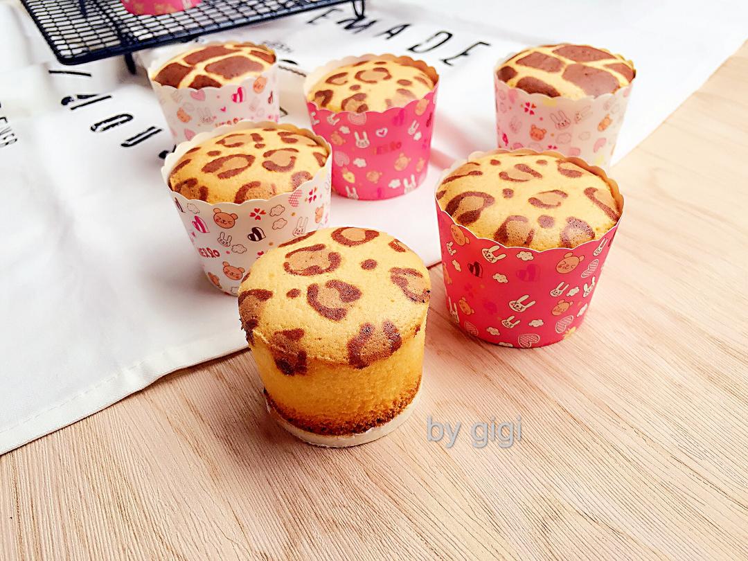 豹纹炼乳杯子蛋糕（不爆裂 不回缩）