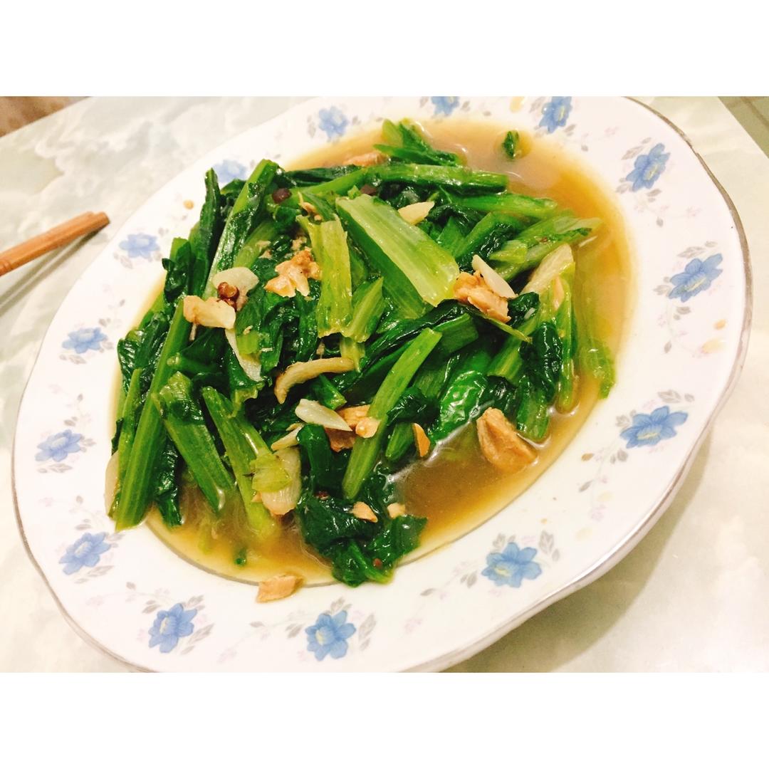 豆豉鲮鱼油麦菜