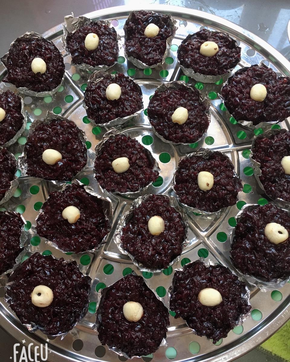 彩彩的味道做的广式点心(黑米盏)