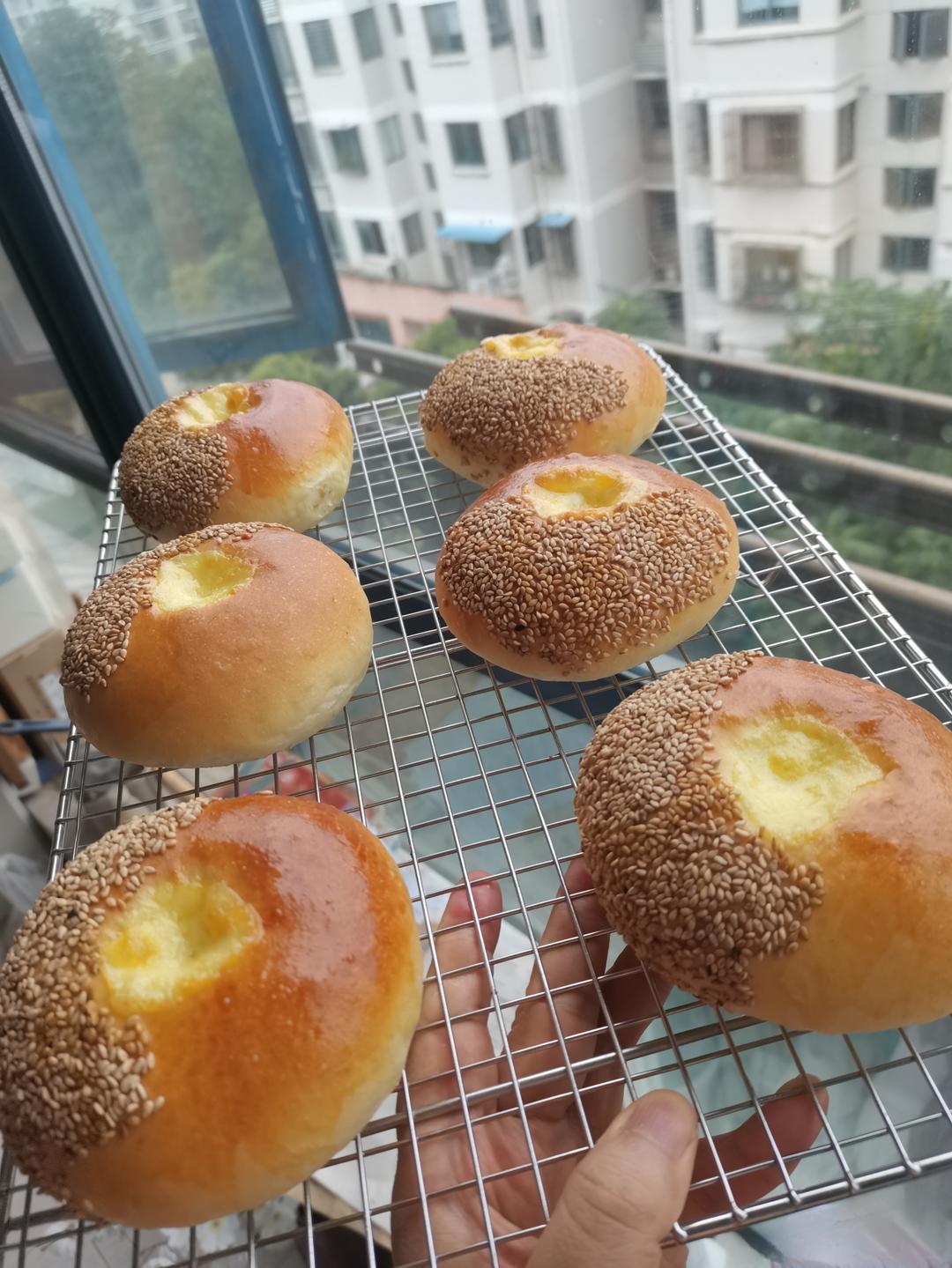 日式芝麻红豆包｜香甜柔软