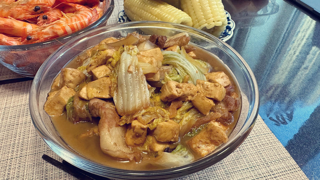 冬季最爱的家常菜！大白菜炖大豆腐或干豆腐