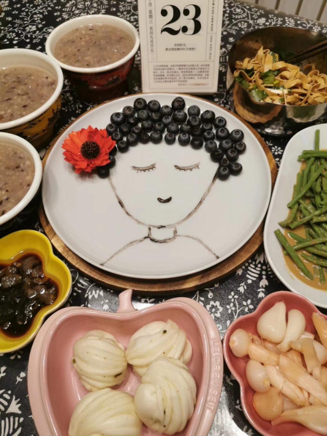 雯宝家的果蔬餐盘画