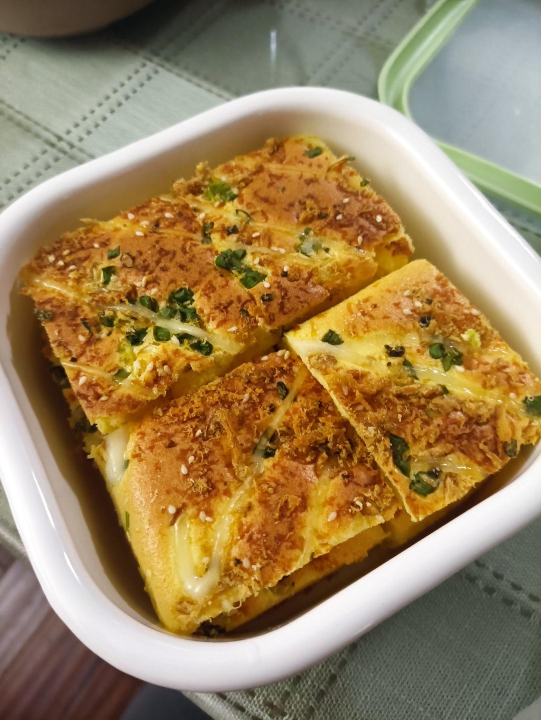 不用卷的肉松蛋糕～