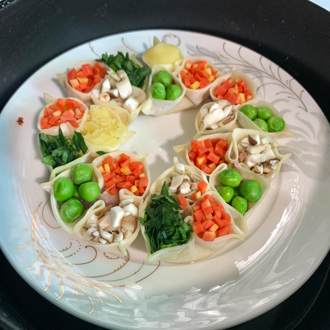 花色蒸饺 四喜饺🥟一品饺 附视屏