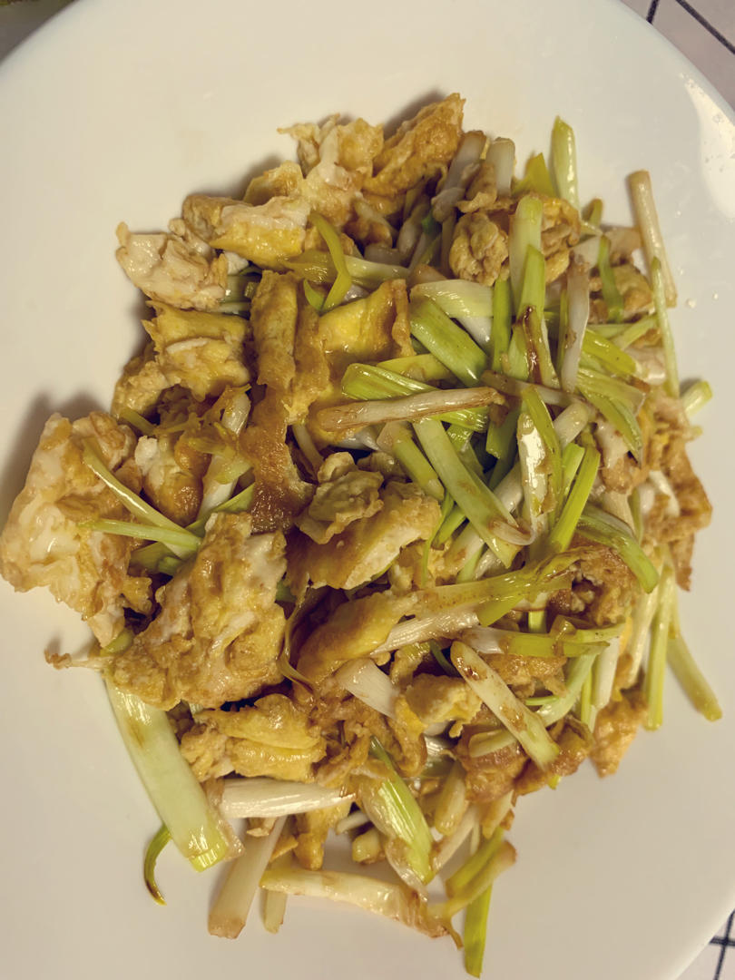 家常蒜黄炒鸡蛋