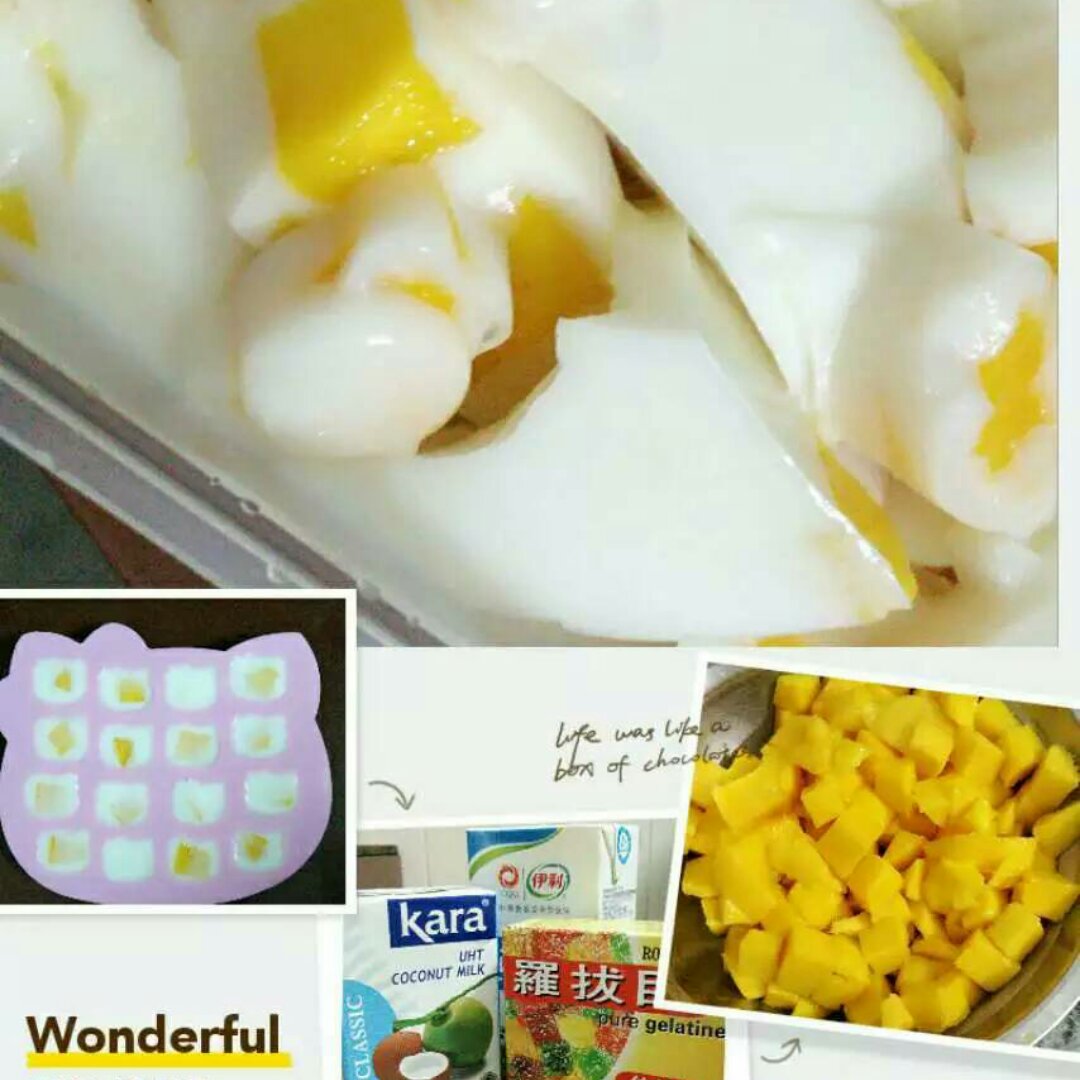 午后小甜点芒果椰汁糕教程