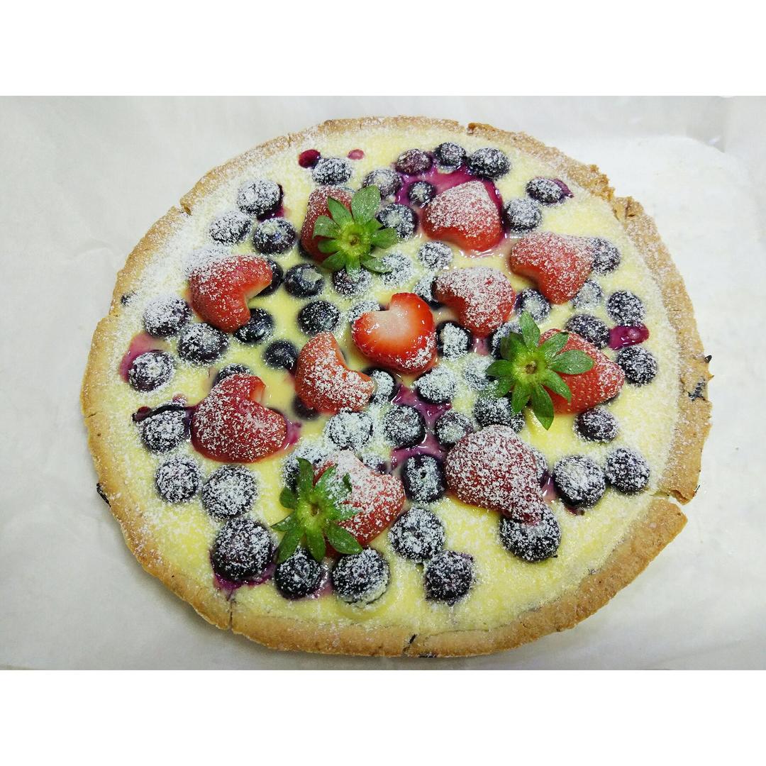 蓝莓草莓奶酪派（含半果酱做法）