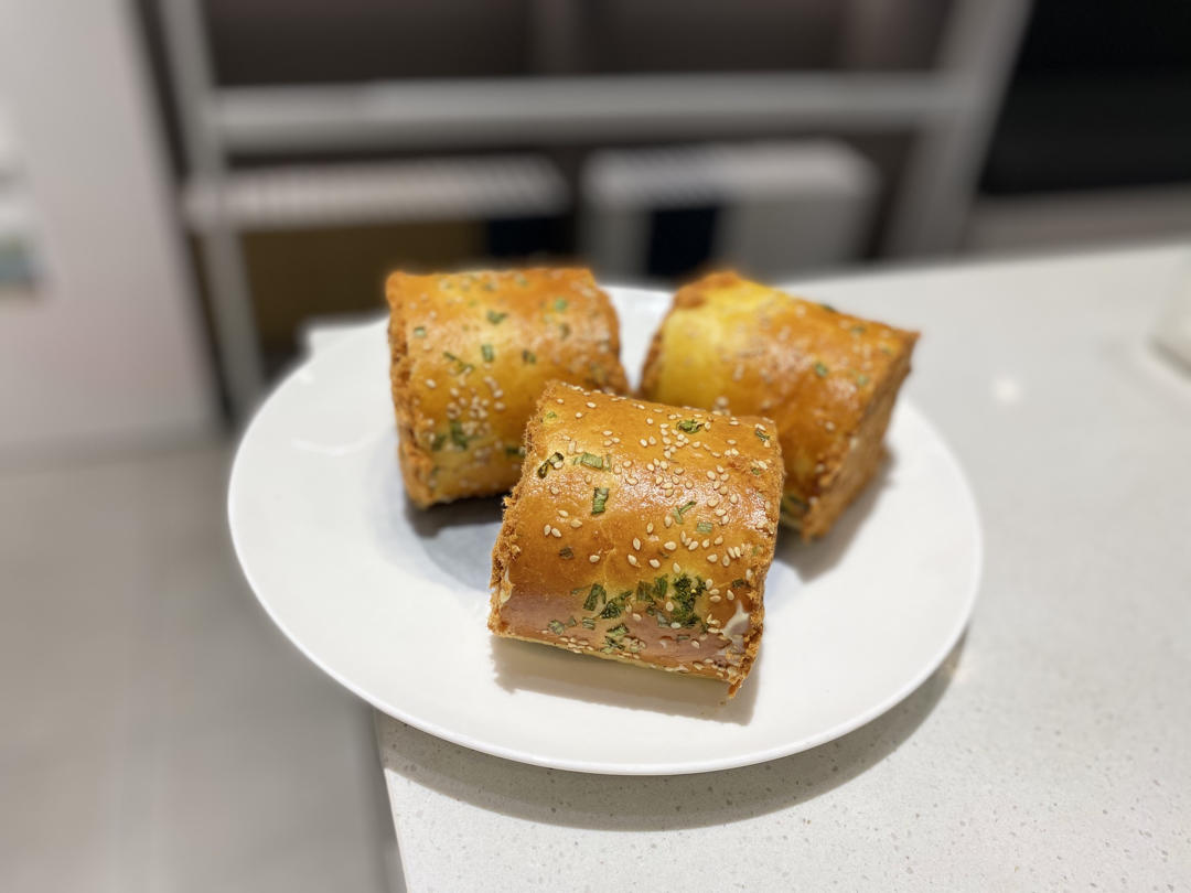 香葱肉松卷 面包肉松卷—水解法