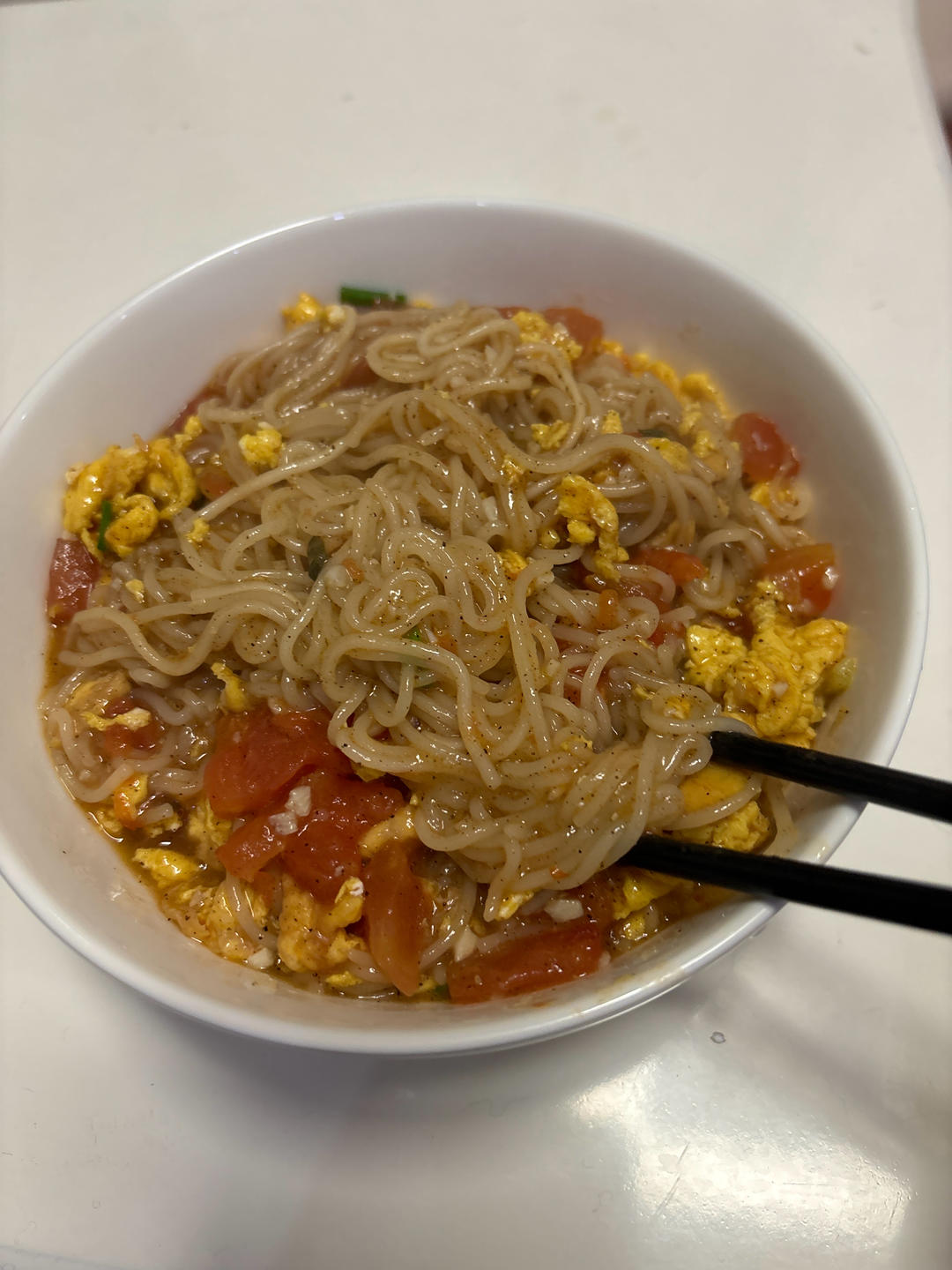 恨不得抱着锅舔的番茄鸡蛋面