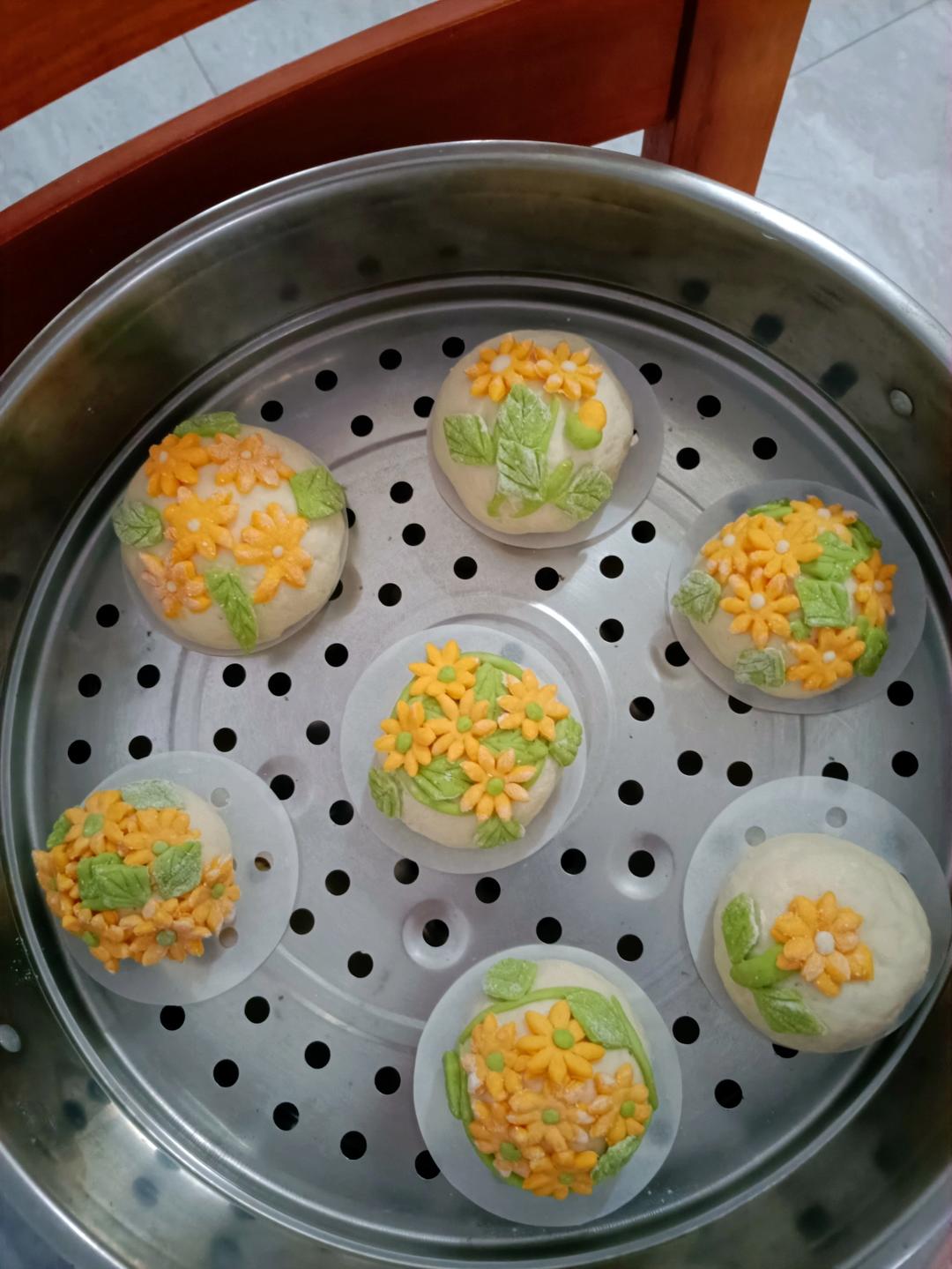 春日花朵馒头