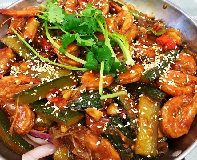 干锅香辣基围虾的做法
