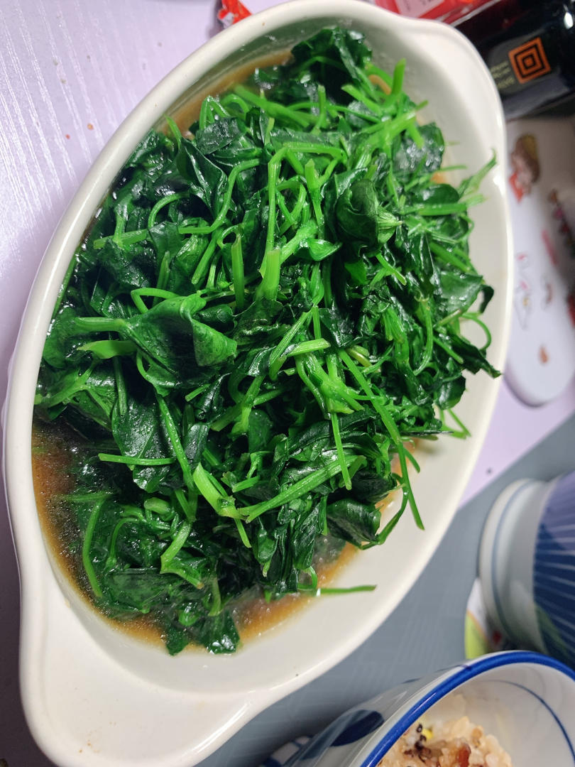 16秒搞定一盘酒香草头