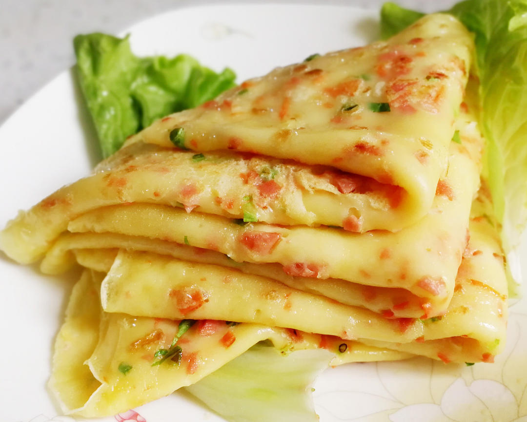 简单易做的鸡蛋煎饼，给家人的爱心早餐