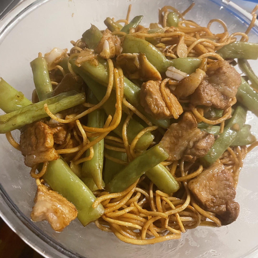 地道老北京扁豆焖面 豆角焖面 太好吃小心吃撑哦