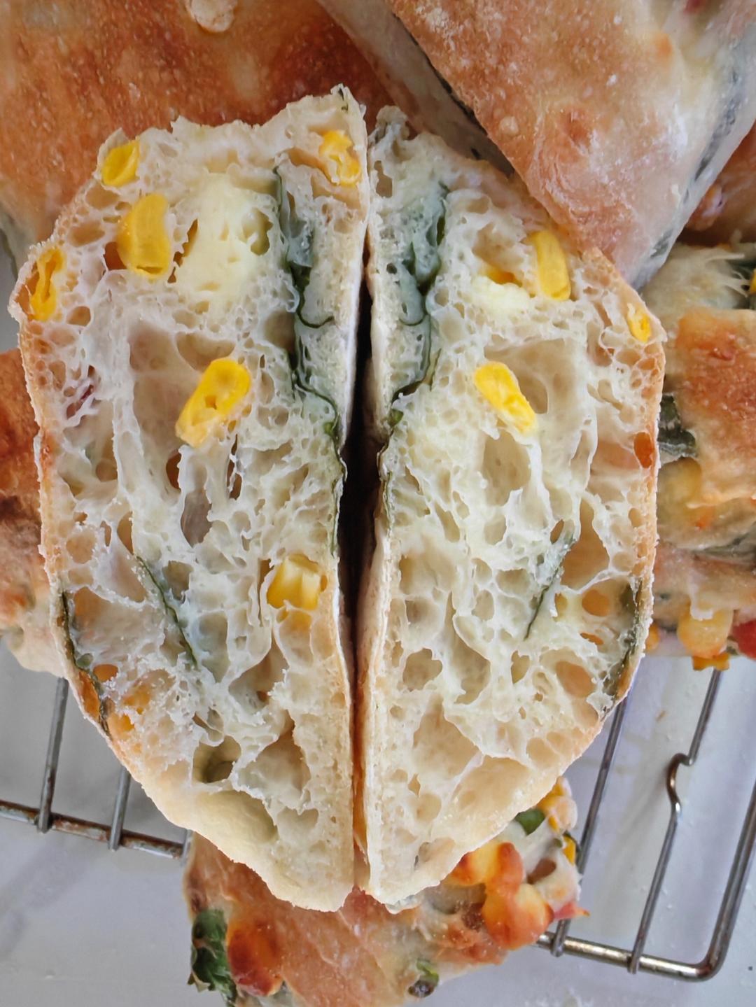 【ciabatta】家庭版恰巴塔，软乎乎的拖鞋面包