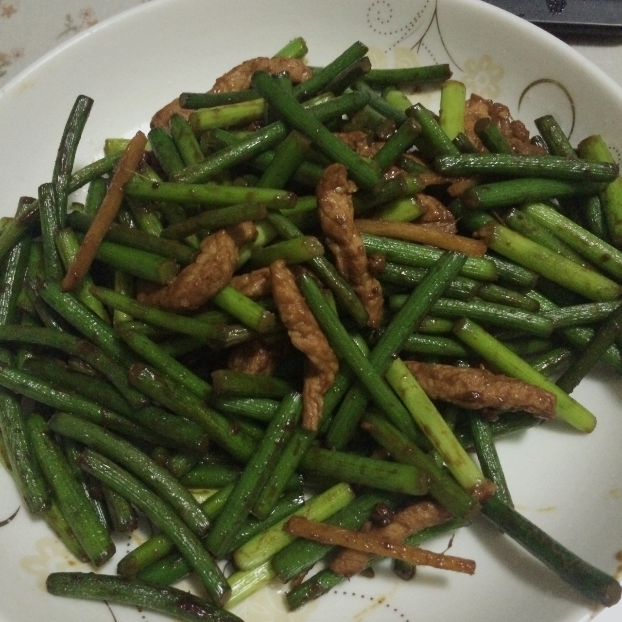蒜薹炒肉丝