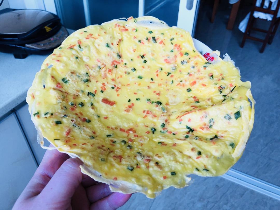简单快手蔬菜鸡蛋煎饼