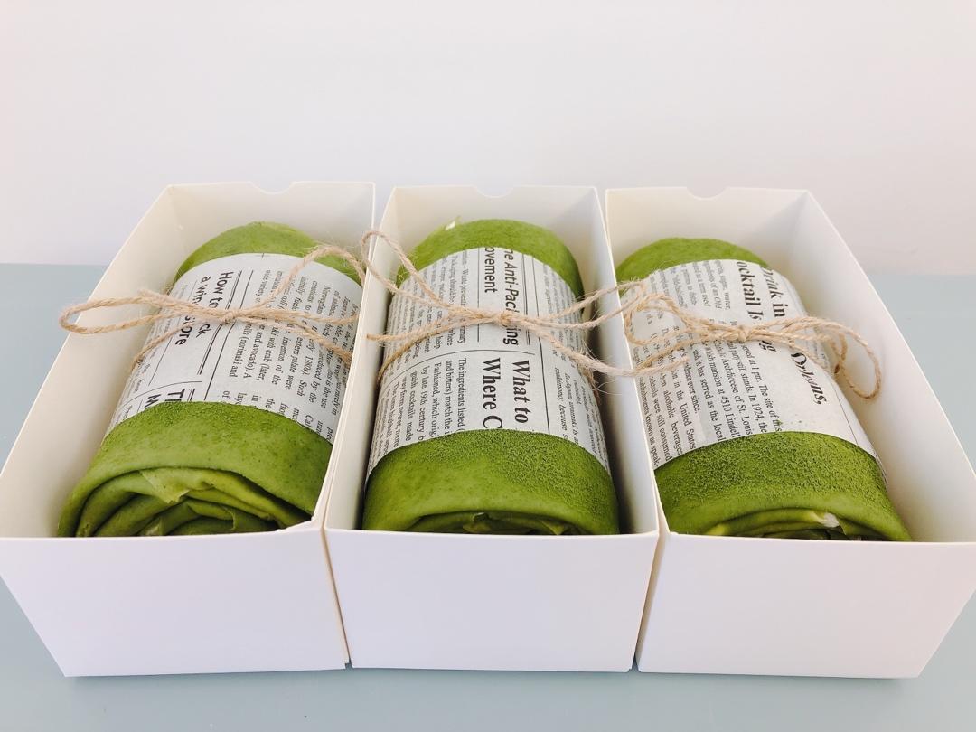 抹茶千层毛巾卷