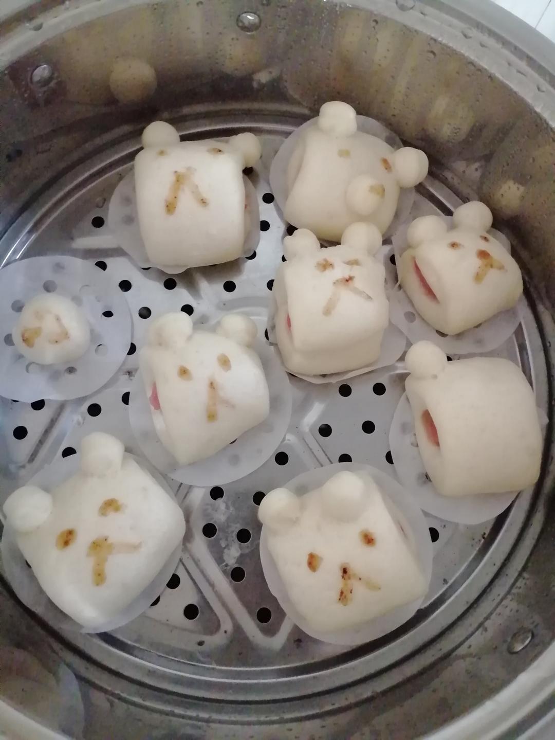 萌萌哒小熊刀切馒头