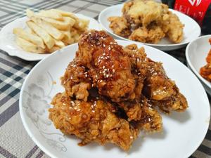韩式炸鸡！（原味、韩式甜辣味、蜂蜜黄油味）的做法 步骤5