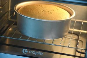 烤箱做蛋糕（抹茶戚风蛋糕的做法）的做法 步骤16