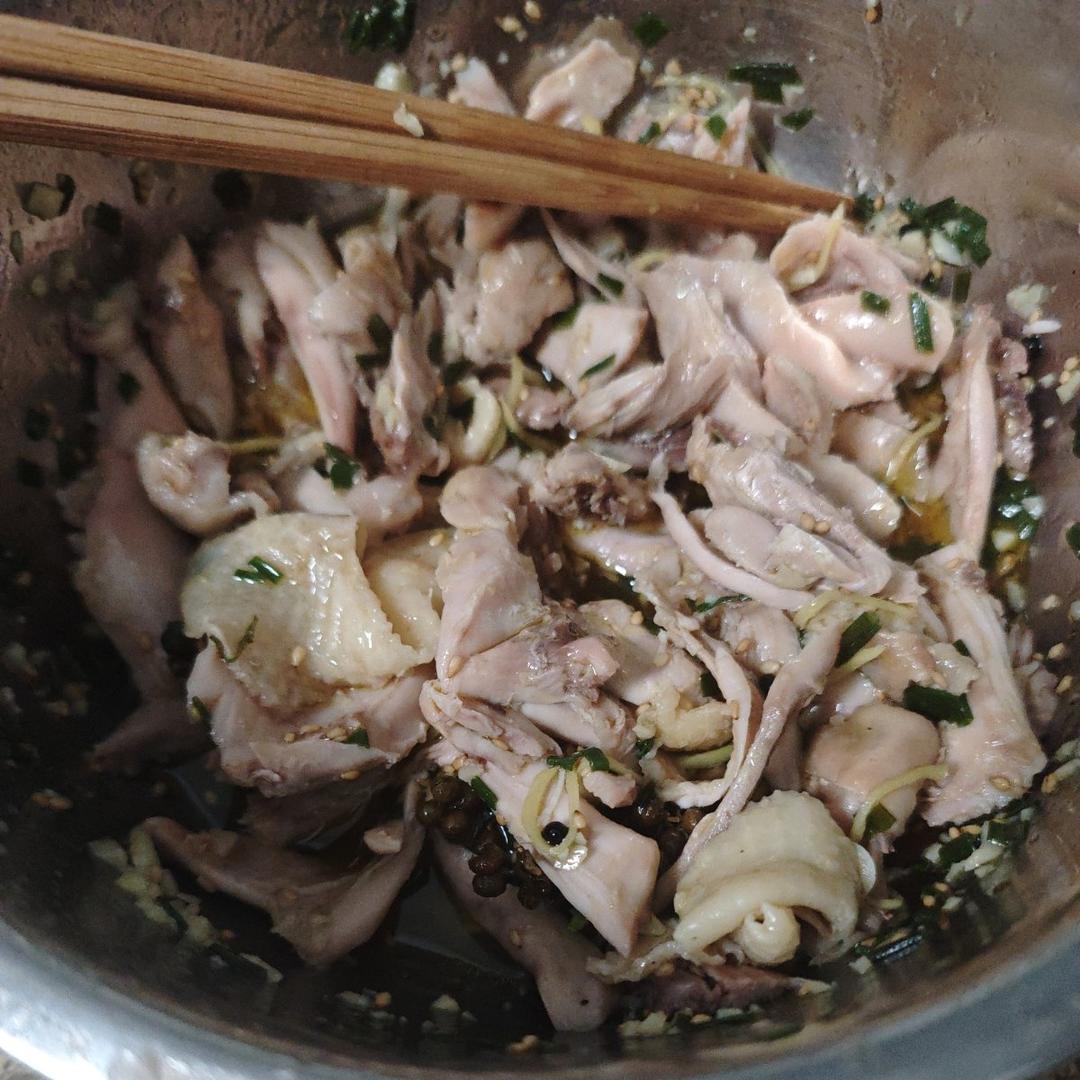 嫩滑葱油鸡腿