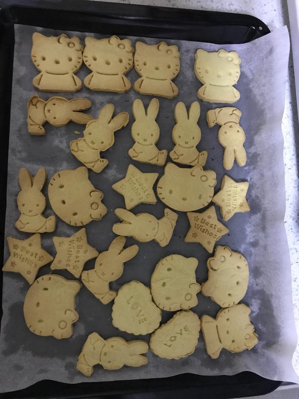 可爱动物黄油饼干(无糖粉)第一次烤饼干