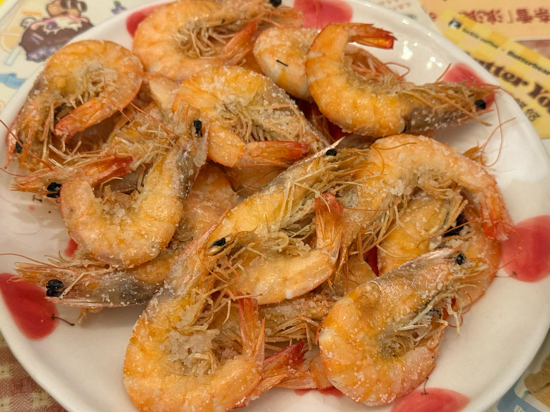超大超鲜的盐焗🦐虾