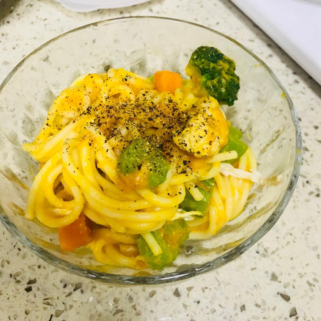 南瓜鸡肉意面(低脂版)