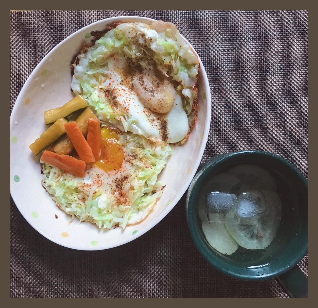 快手早餐料理-卷心菜烘蛋