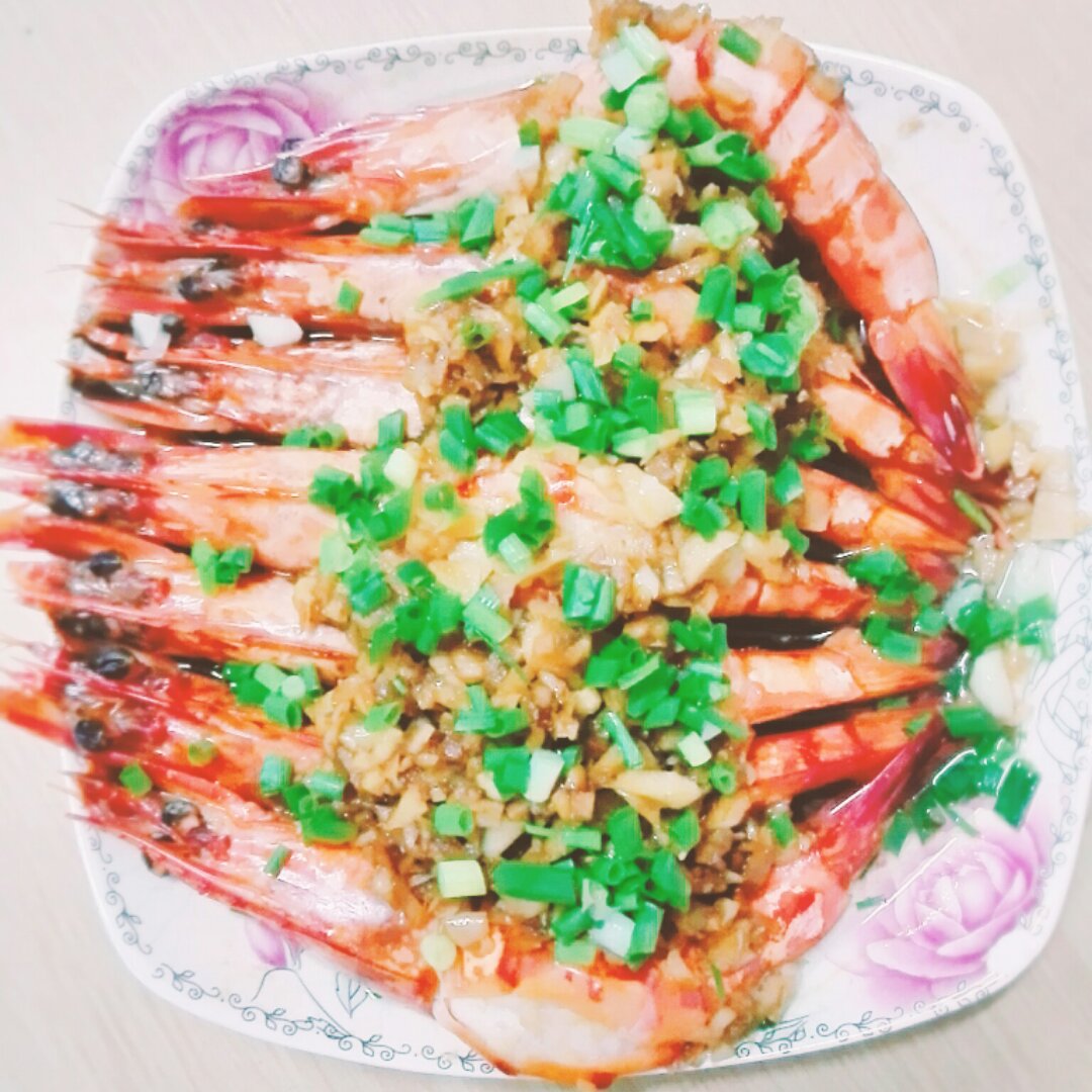 蒜蓉蒸虾