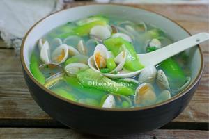 丝瓜毛豆蛤蜊汤（无油版）的做法 步骤7