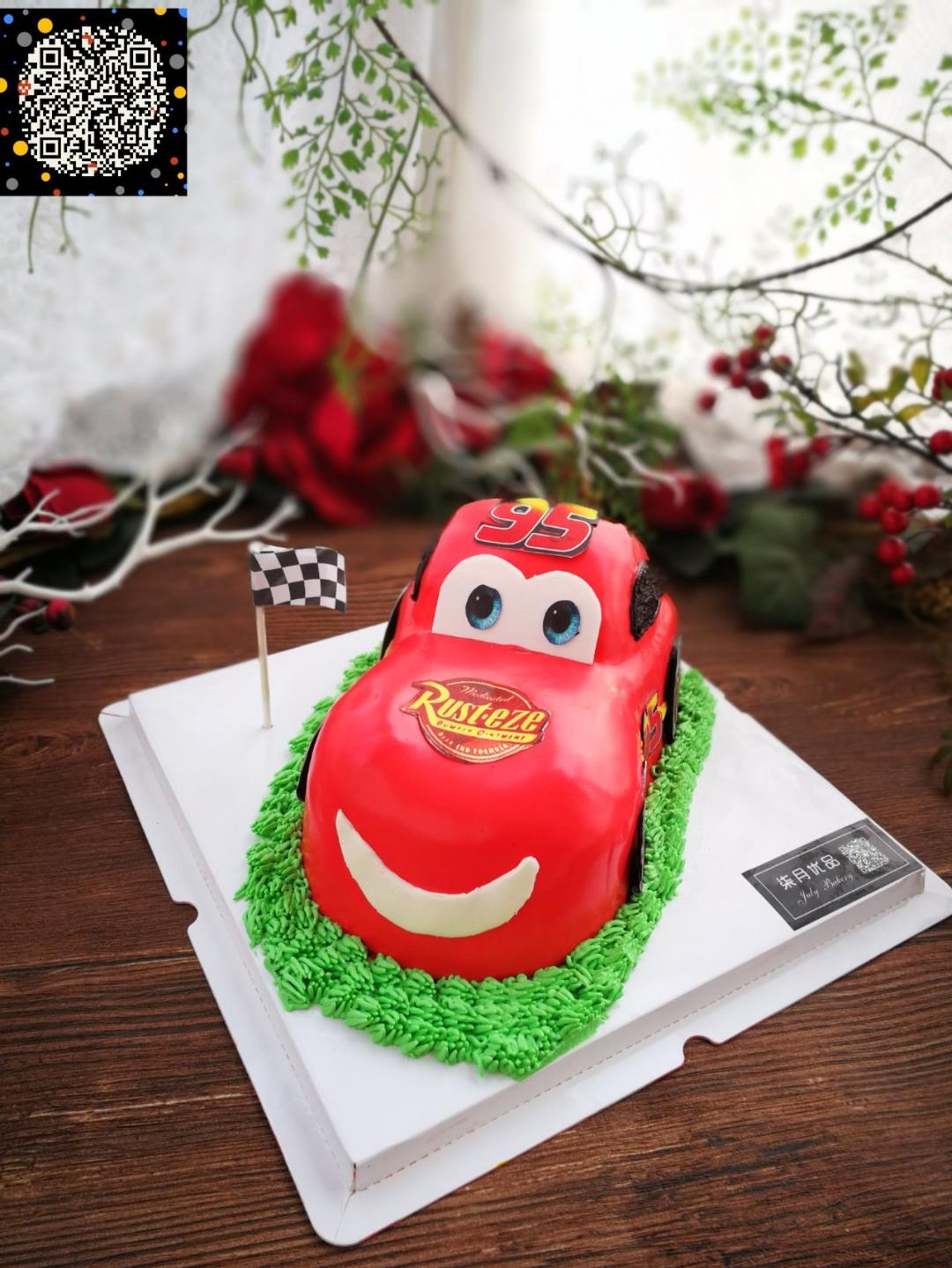 #动感麦昆#汽车蛋糕的拼接方法