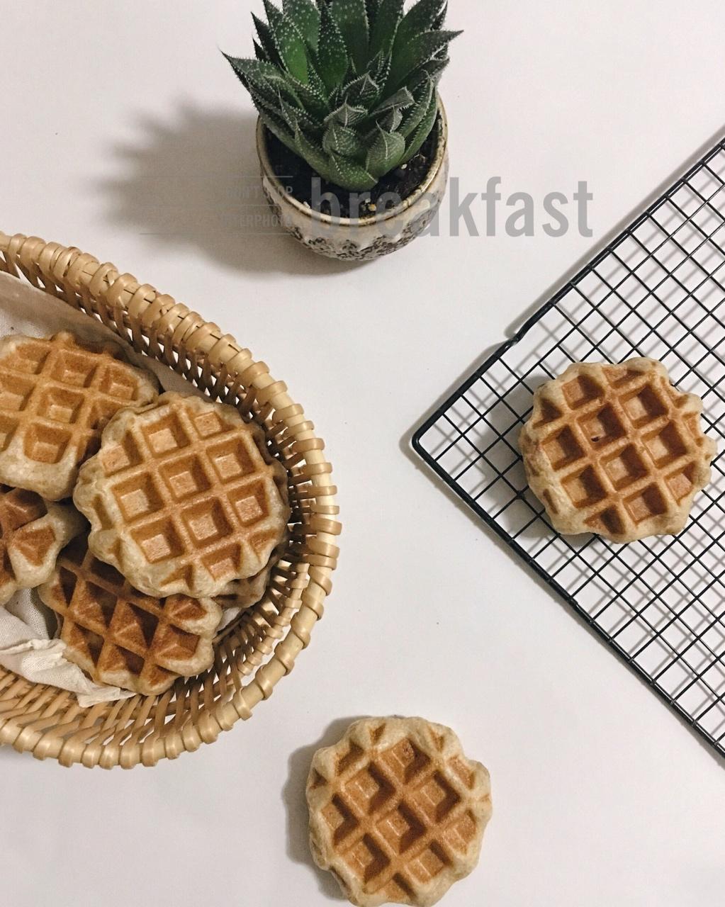 少油黑麦麻薯华夫饼【健康主食】
