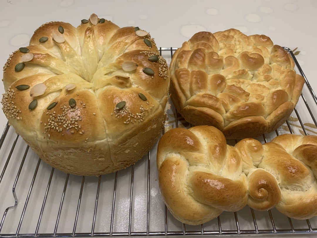 皇冠花朵面包（面包机版和面）
