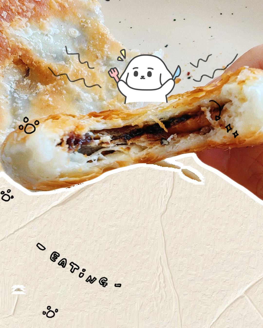 重磅炸弹  ‼️酥掉渣的蜜豆红糖酥饼  简单易做    新手💯百分百成功   附细节视频