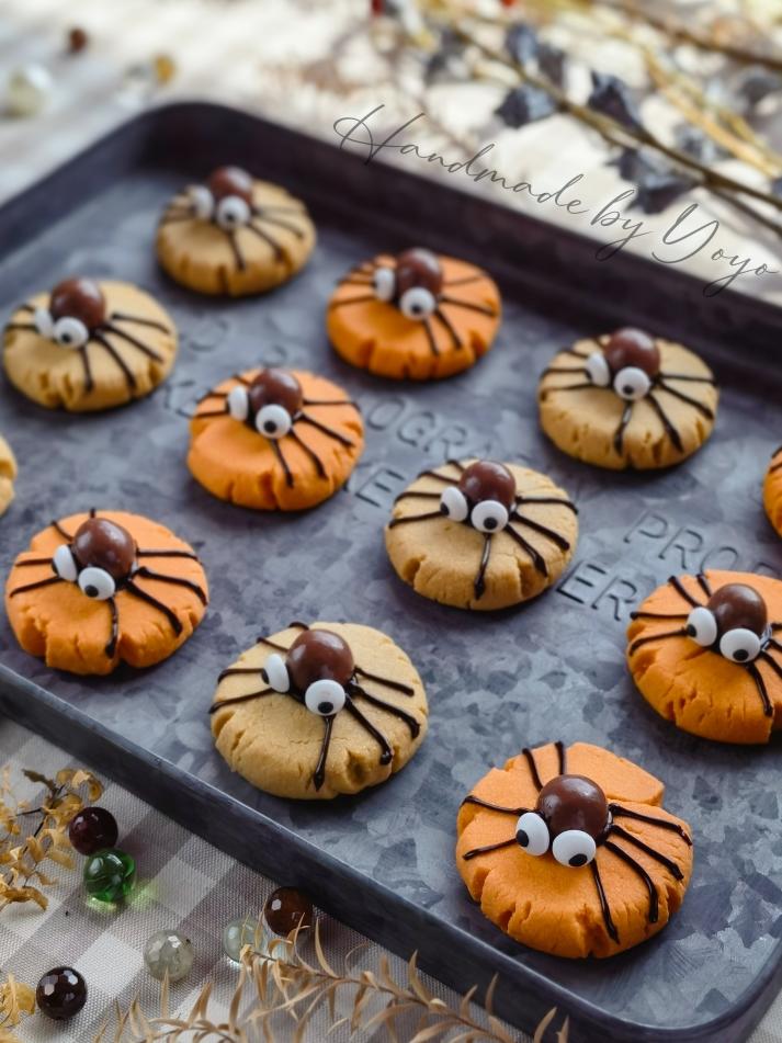 万圣节限定蜘蛛饼干❤️可爱到犯规啦的做法