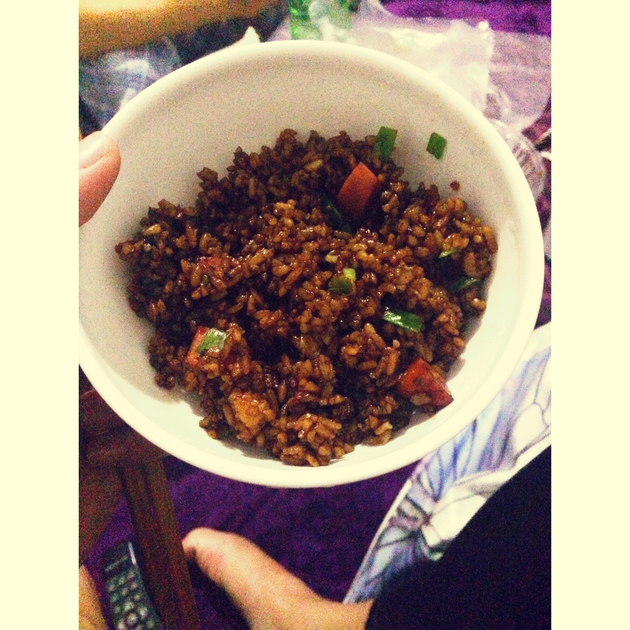 小时候的酱油炒饭