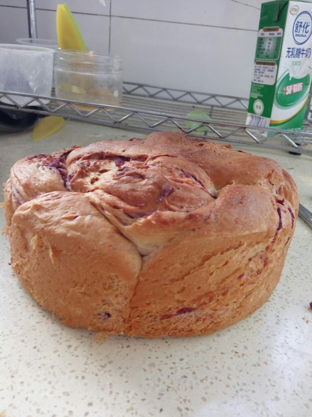 入门级不用揉出膜的手撕紫薯面包无黄油版