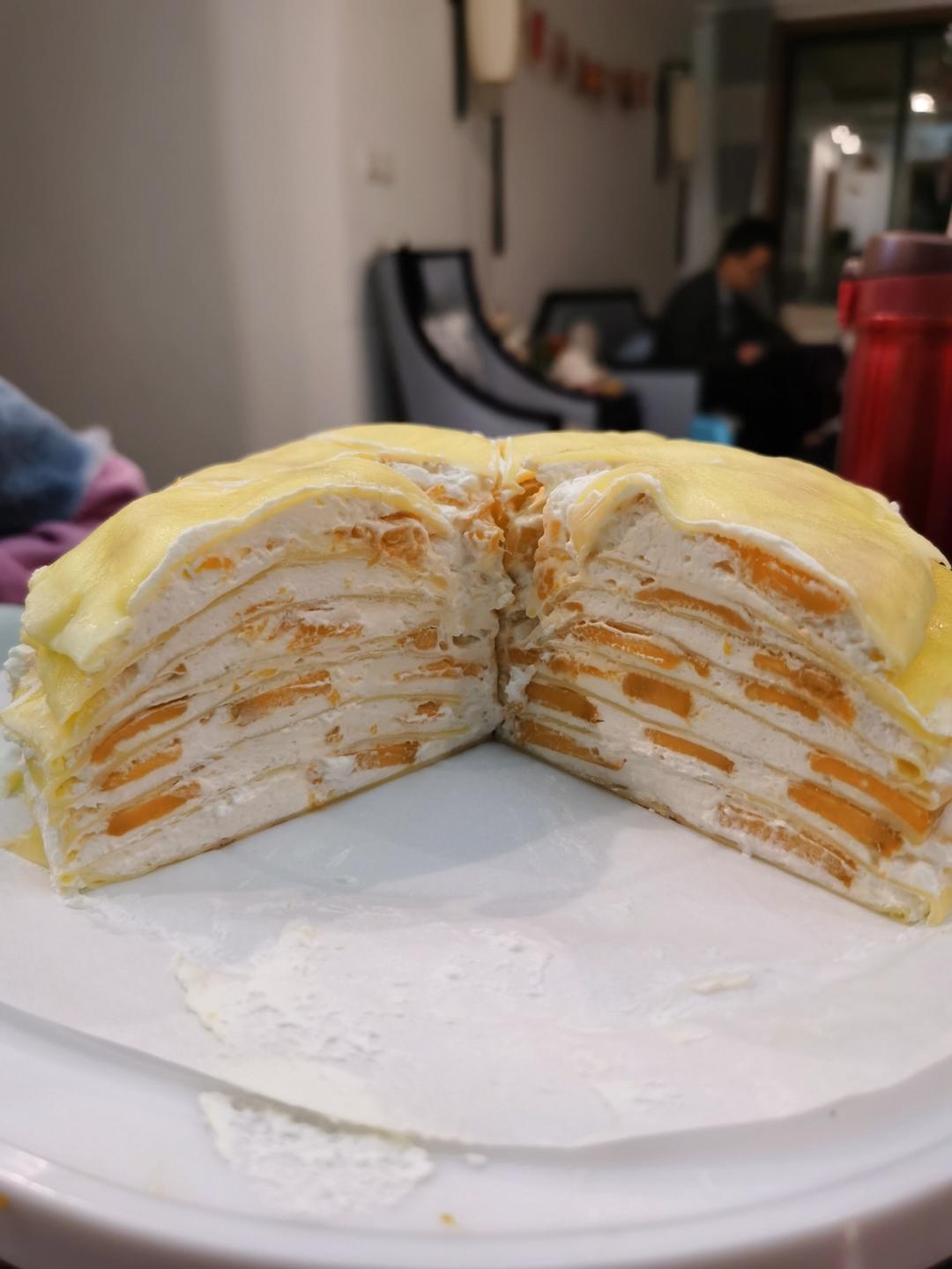 千层蛋糕～～芒果班戟（摩飞薄饼机版）