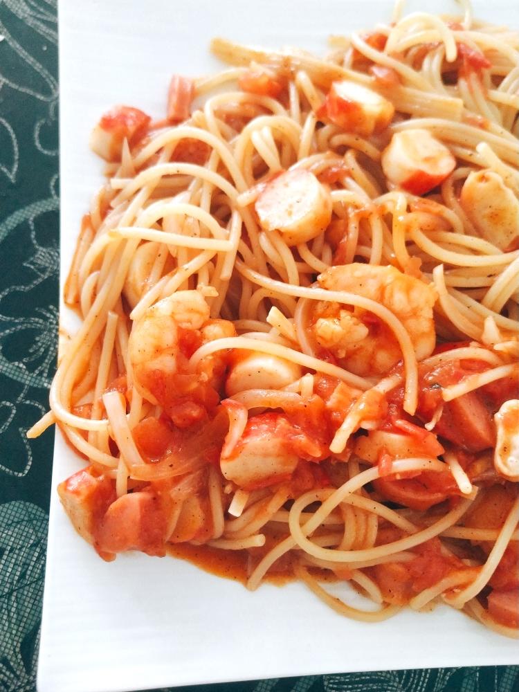 懒人鲜虾意大利面