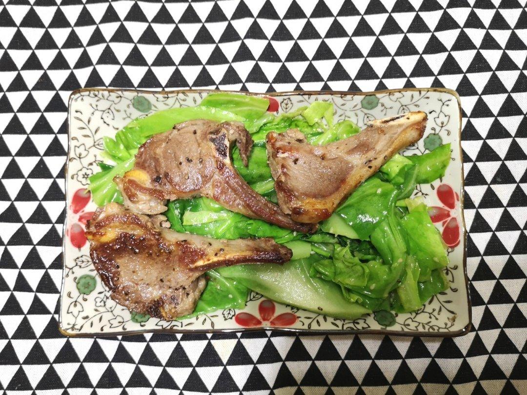 法式羊排煎花菇